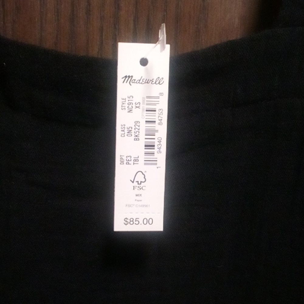 NWT Madewell Lightestspun tie-waist cover-up romper - Picture 8 of 13